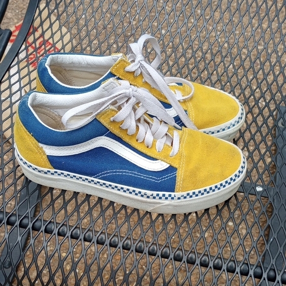 Vans Other - Vans Kids Blue and Yellow Sneakers